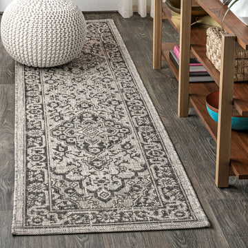 Rozetta Boho Medallion Textured Weave Indoor/outdoor Area Rug